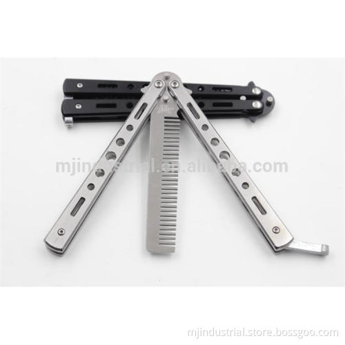 Practice Training Butterfly Balisong Style Knife Butterfly Comb Knife.